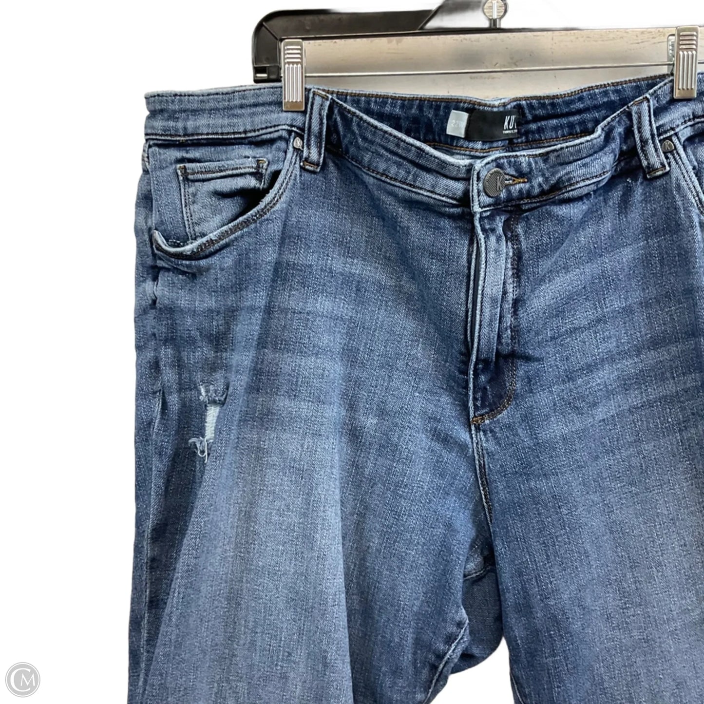 Jeans Straight By Kut In Blue Denim, Size: 22