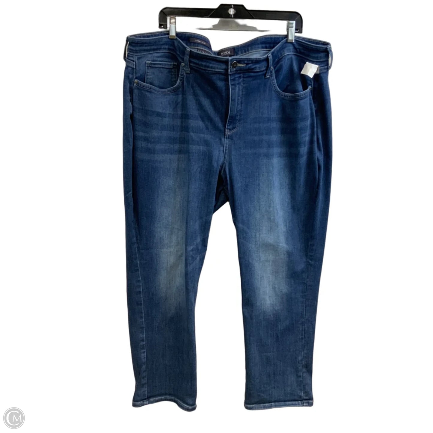 Jeans Straight By Not Your Daughters Jeans In Blue Denim, Size: 22