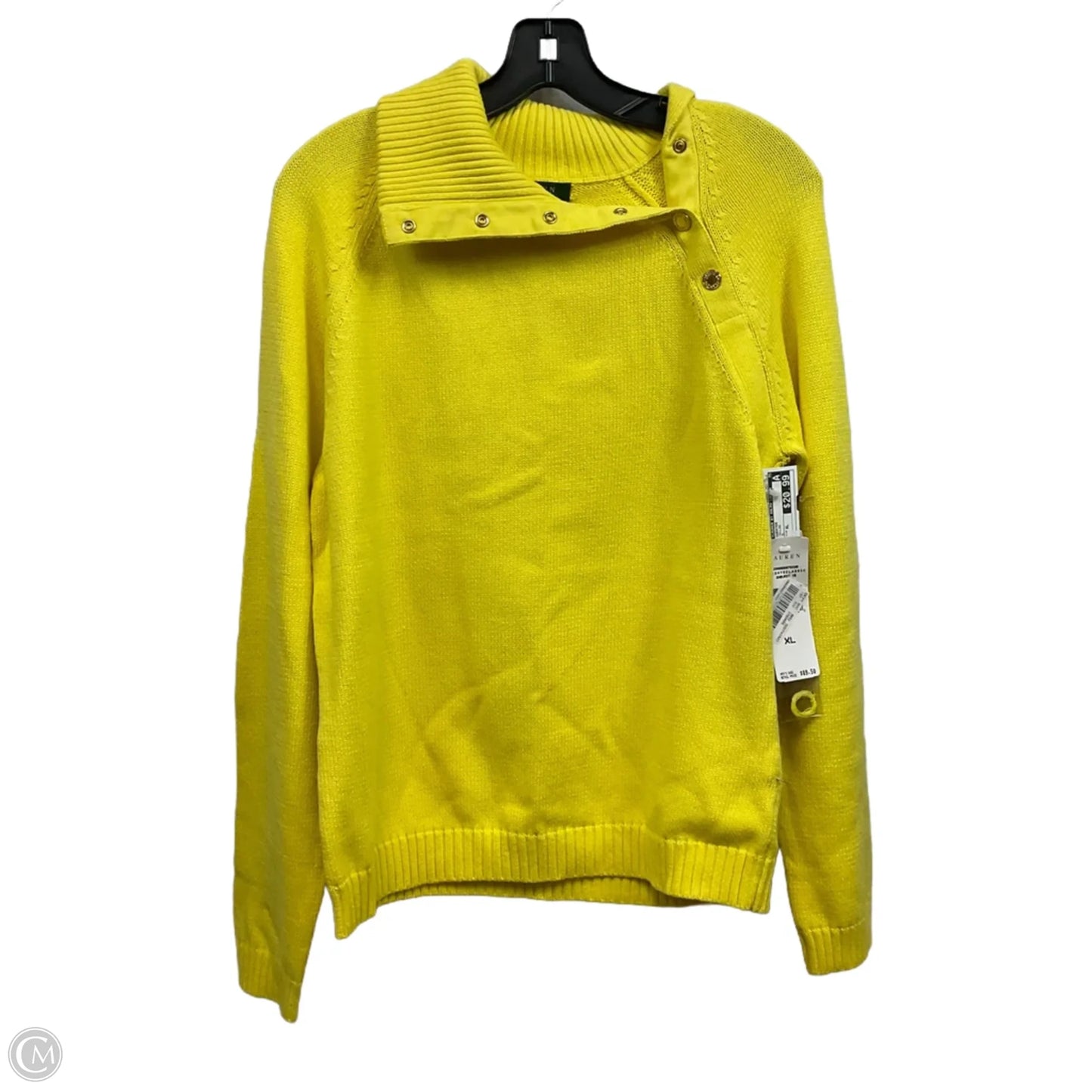 Sweater By Lauren By Ralph Lauren In Yellow, Size: Xl