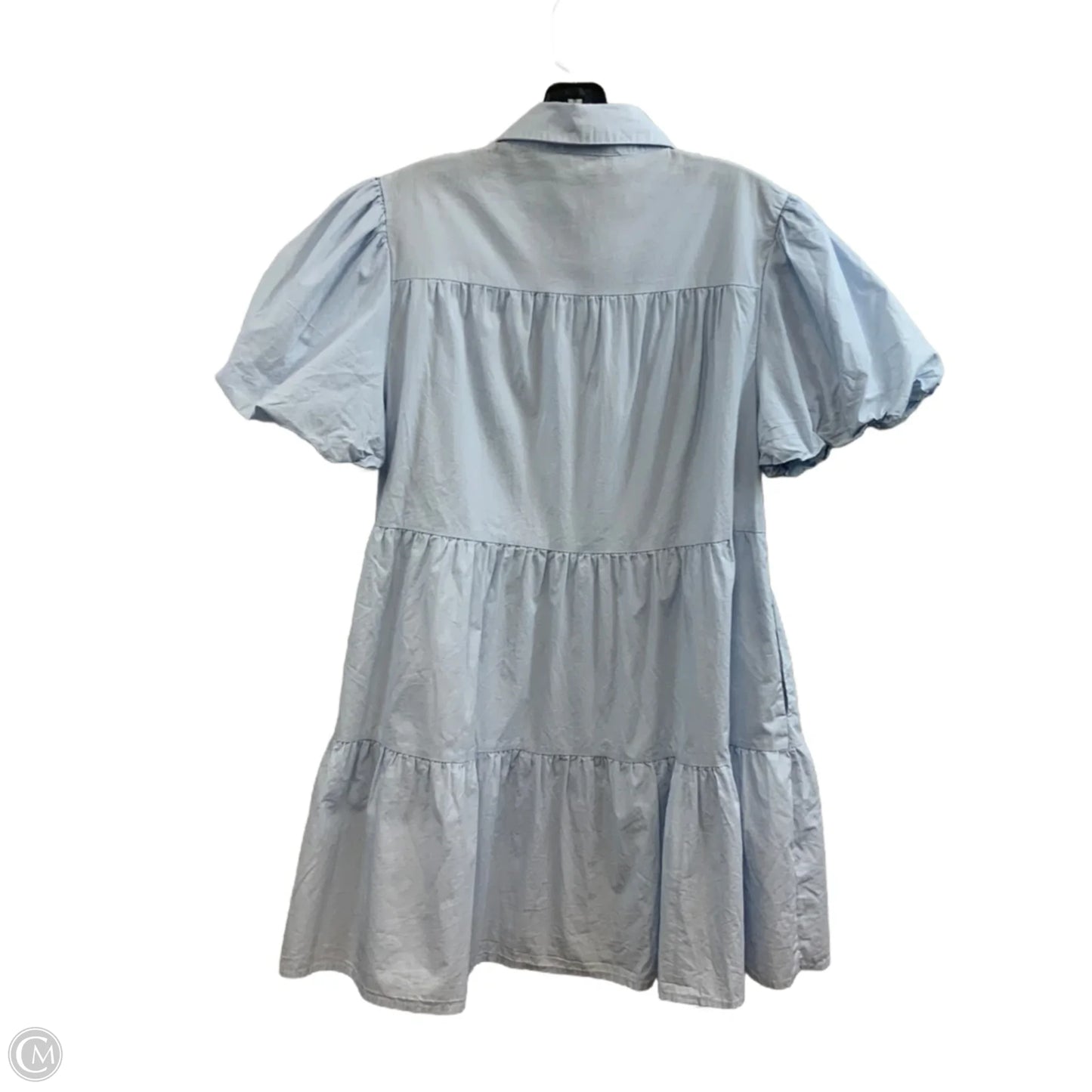 Dress Casual Short By Peach Love Cream California In Blue, Size: L