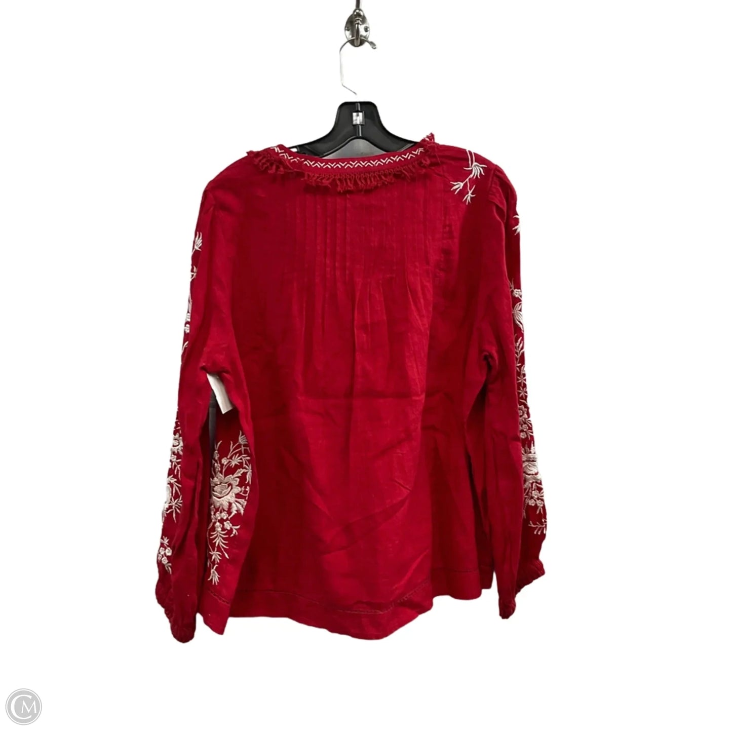 Blouse Long Sleeve By Sundance In Red, Size: L