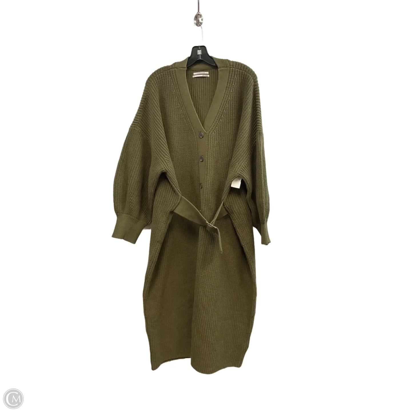 Sweater Cardigan By Anthropologie In Green, Size: 1x