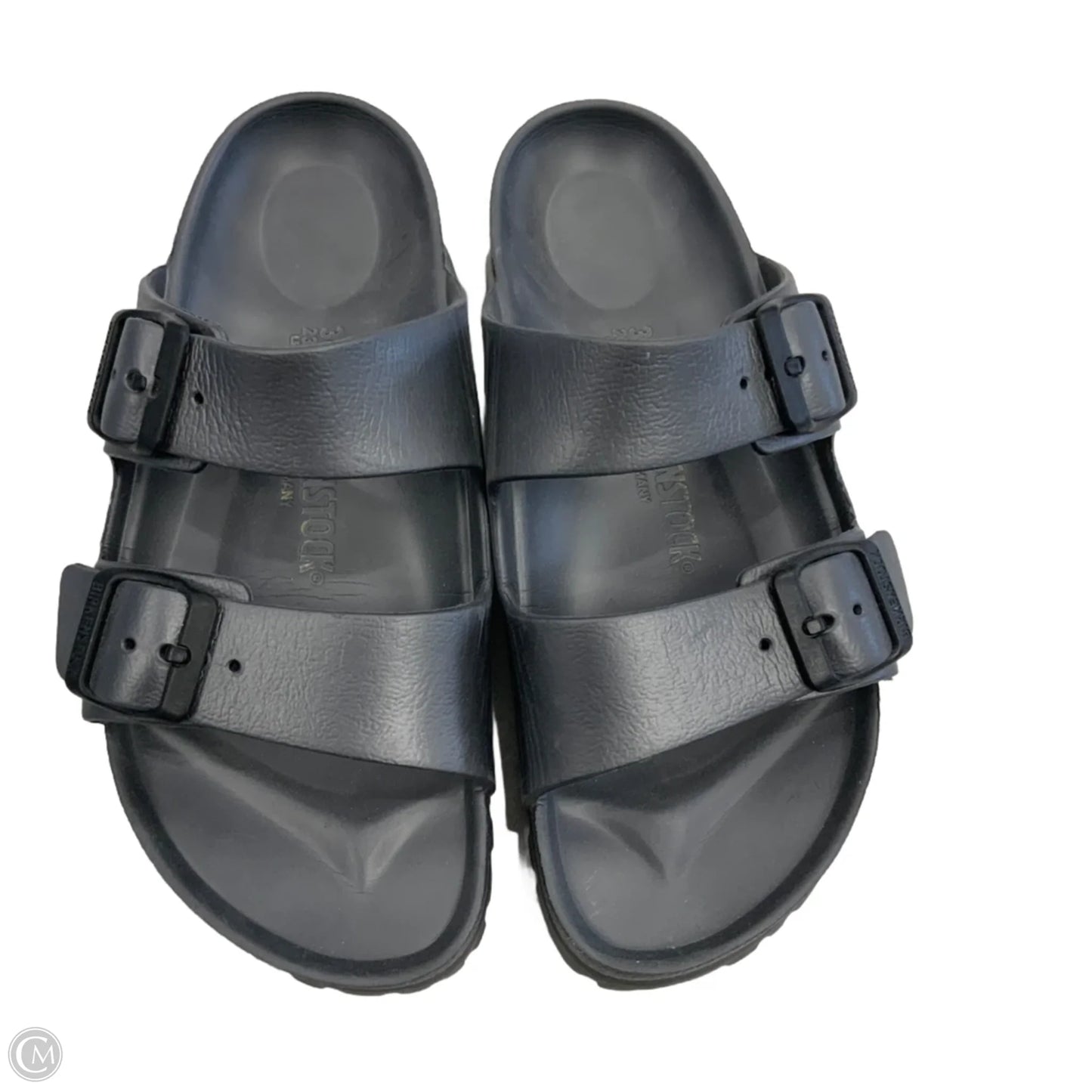 Sandals Flats By Birkenstock In Grey, Size: 6