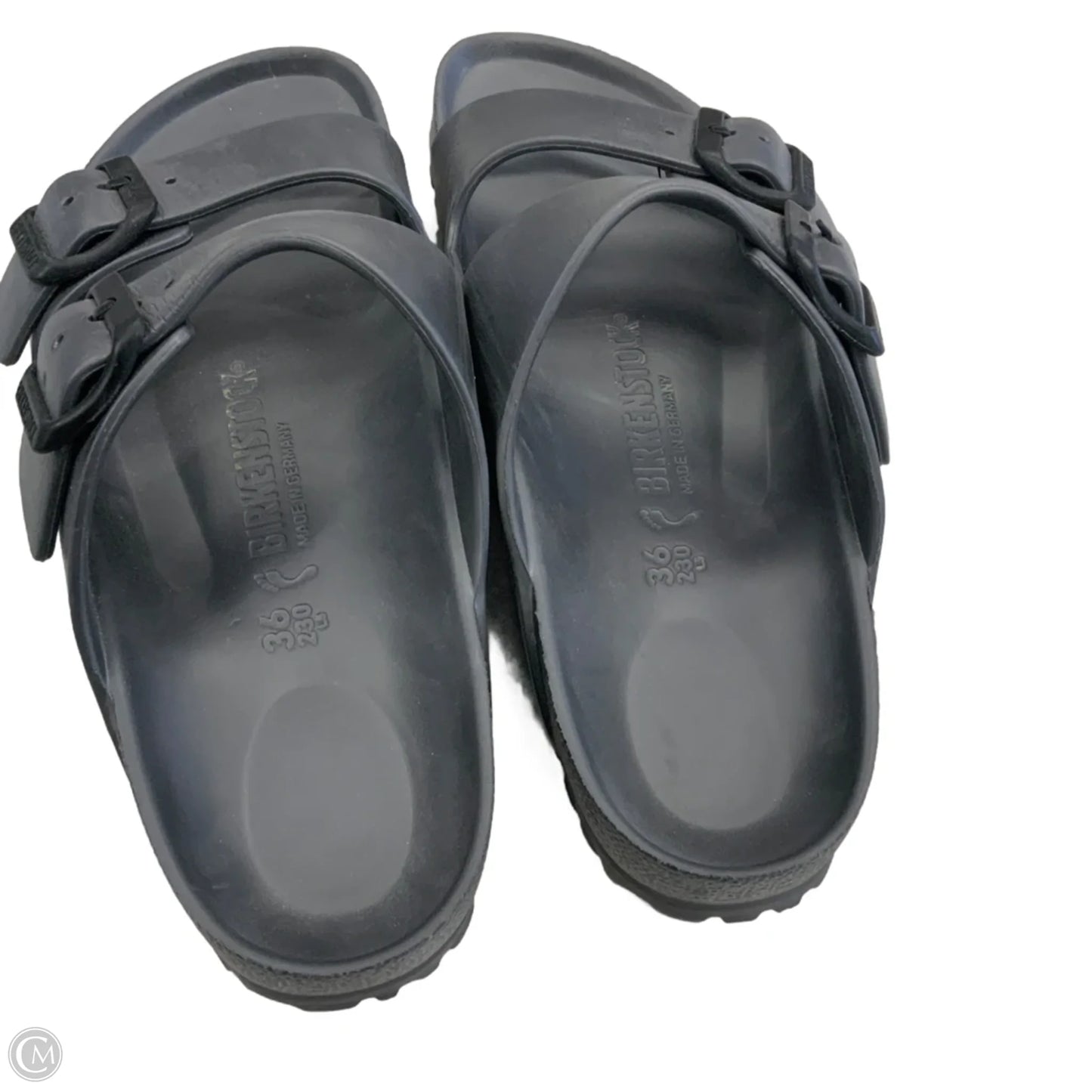 Sandals Flats By Birkenstock In Grey, Size: 6