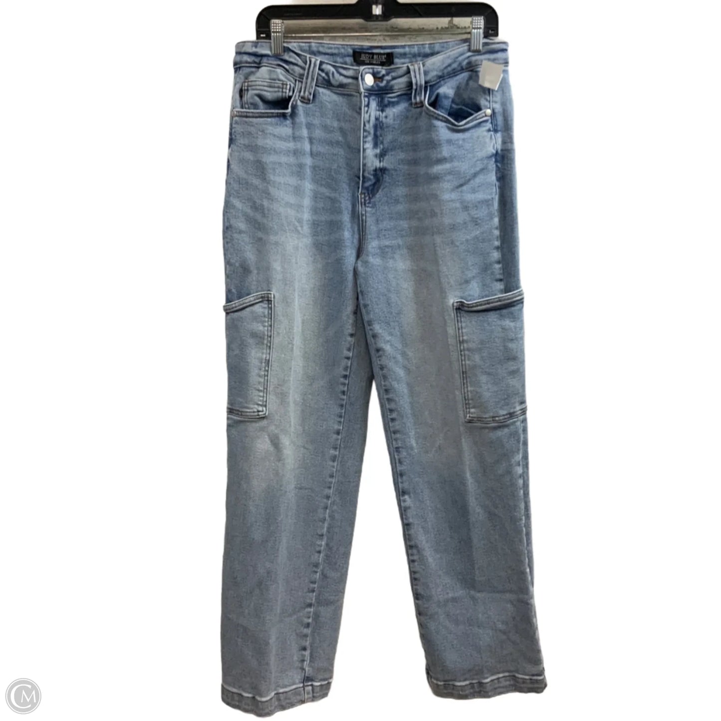 Jeans Straight By Judy Blue In Blue Denim, Size: 14