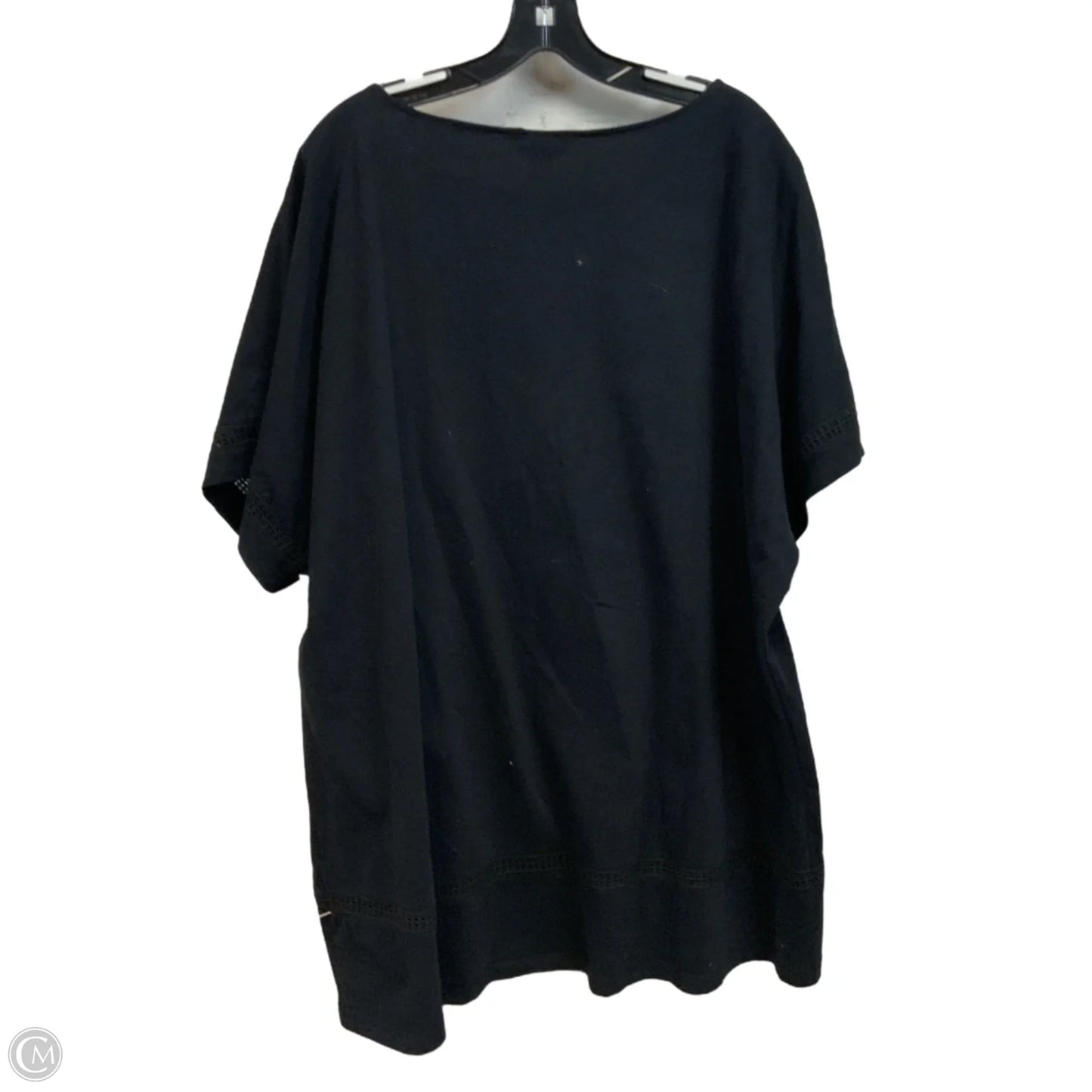 Top Short Sleeve By Cj Banks In Black, Size: 3x