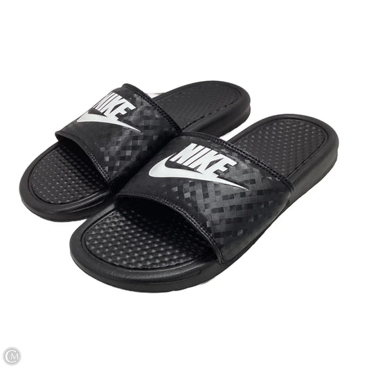 Sandals Flats By Nike In Black, Size: 8