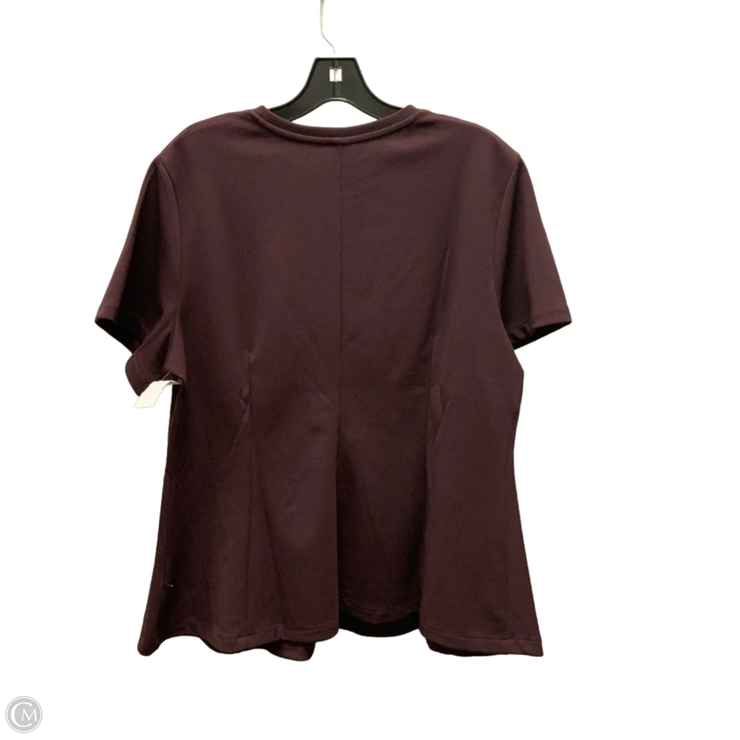 Blouse Short Sleeve By H&m In Purple, Size: Xl