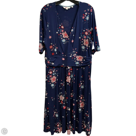 Dress Casual Midi By Boden In Blue, Size: L