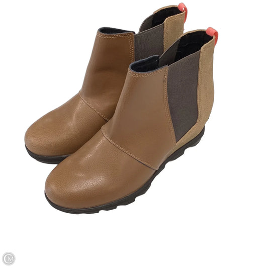 Boots Ankle Heels By Sorel In Brown, Size: 5