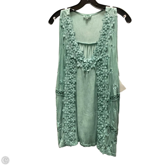 Top Sleeveless By Pol In Green, Size: L
