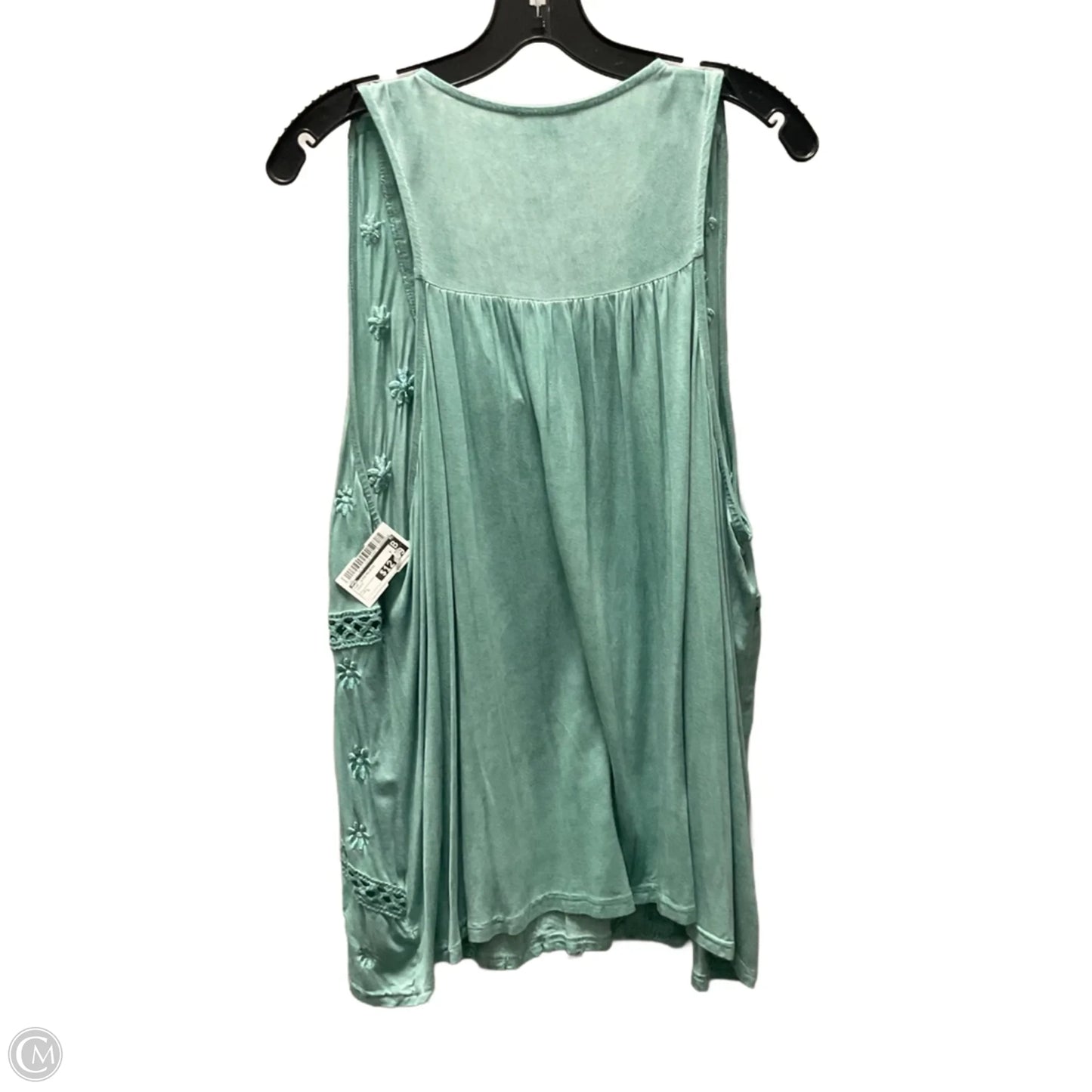 Top Sleeveless By Pol In Green, Size: L
