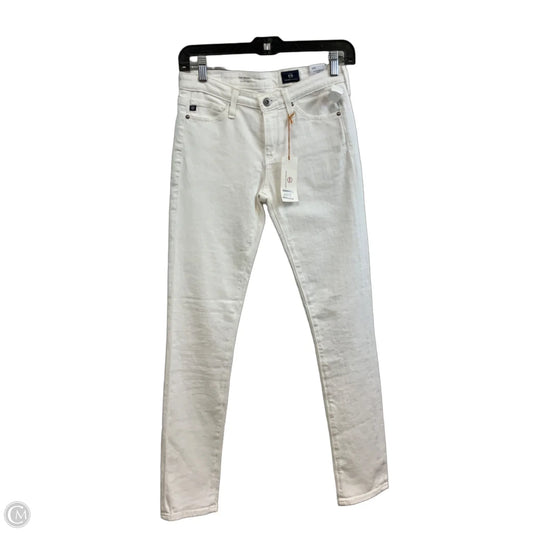 Jeans Skinny By Ag Jeans In White Denim, Size: 0
