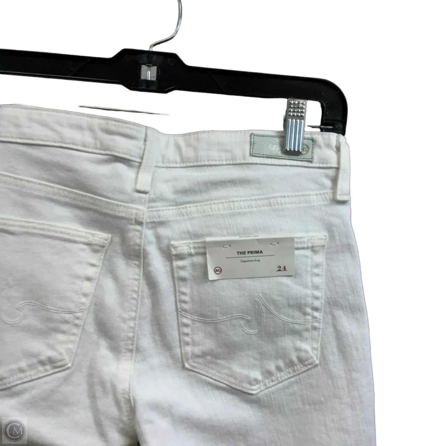 Jeans Skinny By Ag Jeans In White Denim, Size: 0