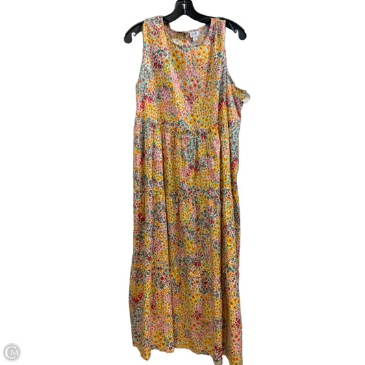Dress Casual Maxi By J. Crew In Yellow, Size: 1x