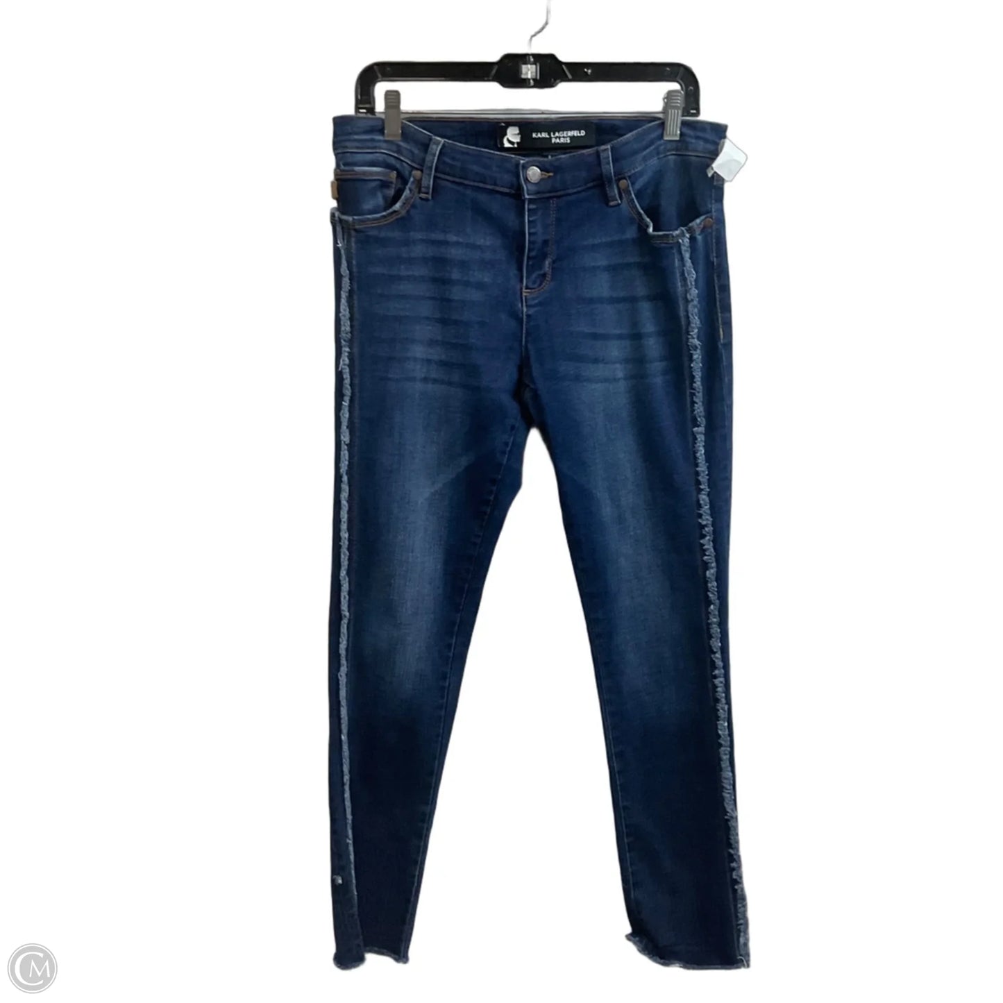 Jeans Designer By Karl Lagerfeld In Blue Denim, Size: 8