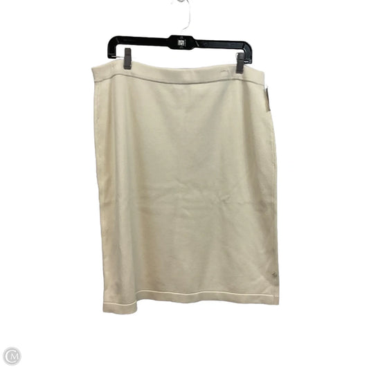 Skirt Luxury Designer By St John Collection In Cream, Size: Xl