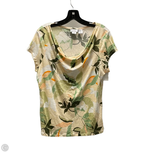 Top Short Sleeve By Nicole Miller In Green, Size: L