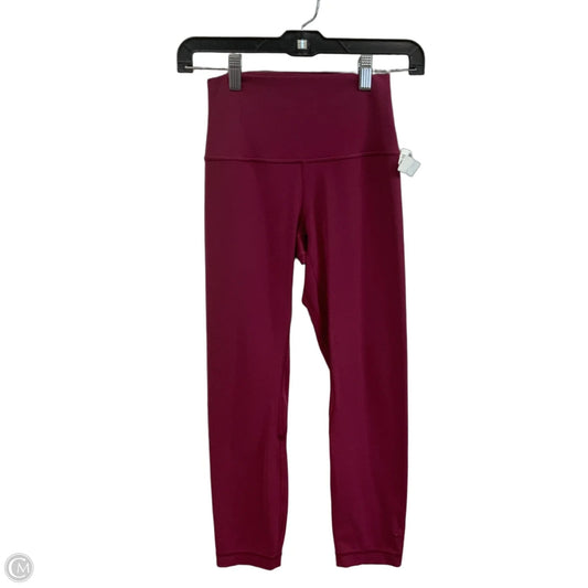 Athletic Leggings By Lululemon In Maroon, Size: S