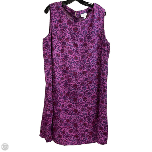 Dress Casual Midi By J. Jill In Purple, Size: 2x