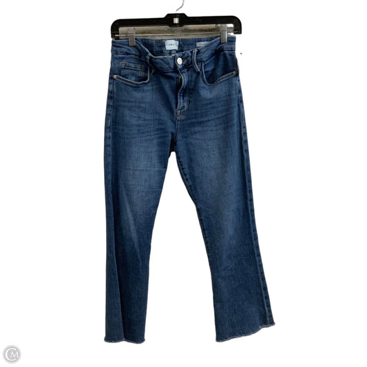Jeans Boot Cut By Frame In Blue Denim, Size: 8