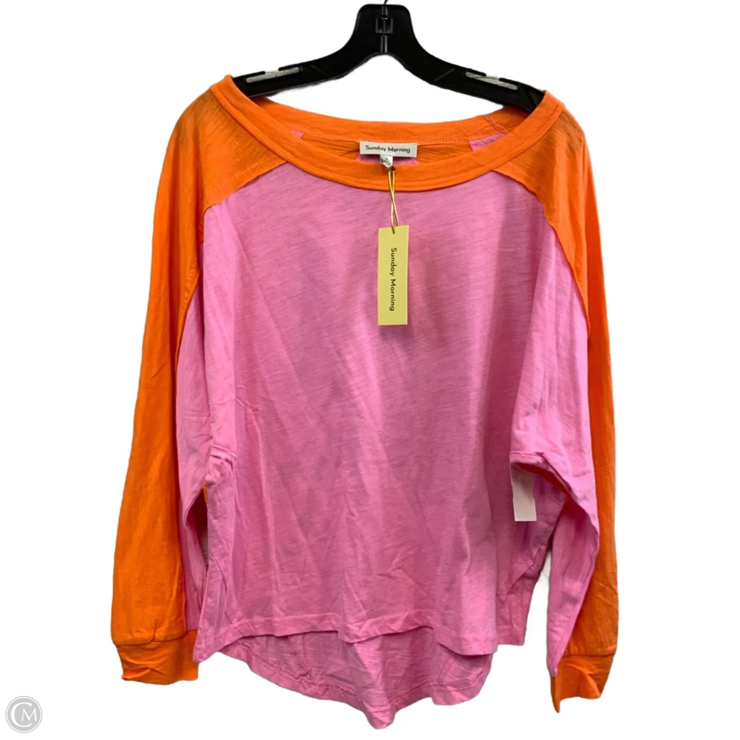 Top Long Sleeve By SUNDAY MORNING In Pink, Size: S