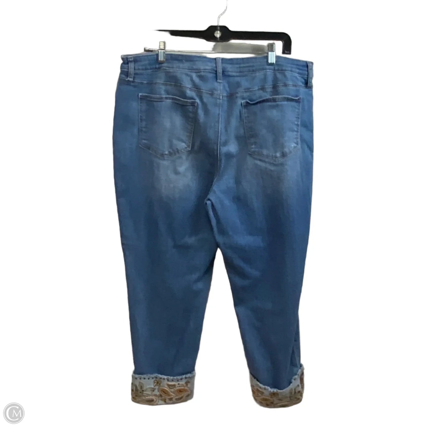 Jeans Straight By Chicos In Blue Denim, Size: 18