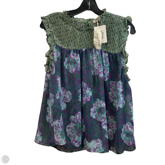 Blouse Sleeveless By Mystree In Green, Size: L