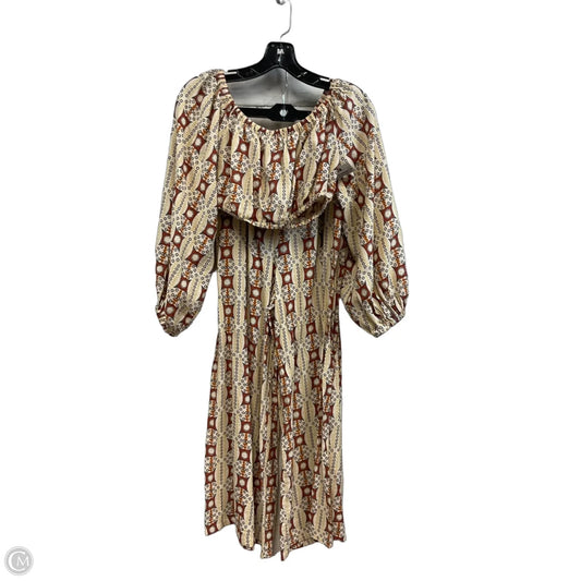 Pants Set 2pc By TRAFFIC PEOPLE In Brown, Size: S