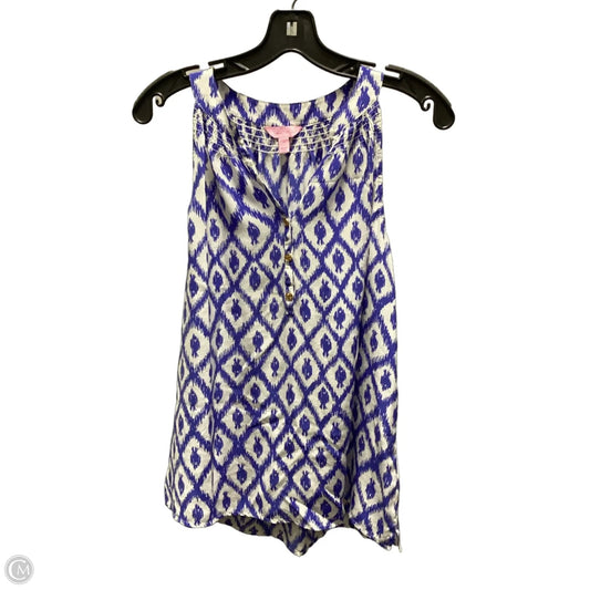 Top Sleeveless By Lilly Pulitzer In Blue, Size: M