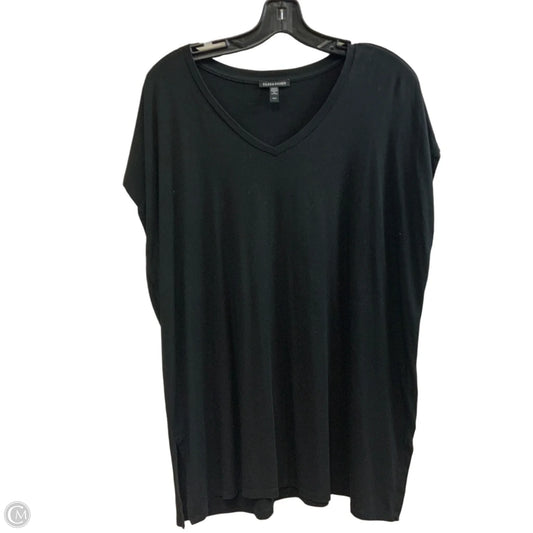 Top Short Sleeve By Eileen Fisher In Black, Size: M