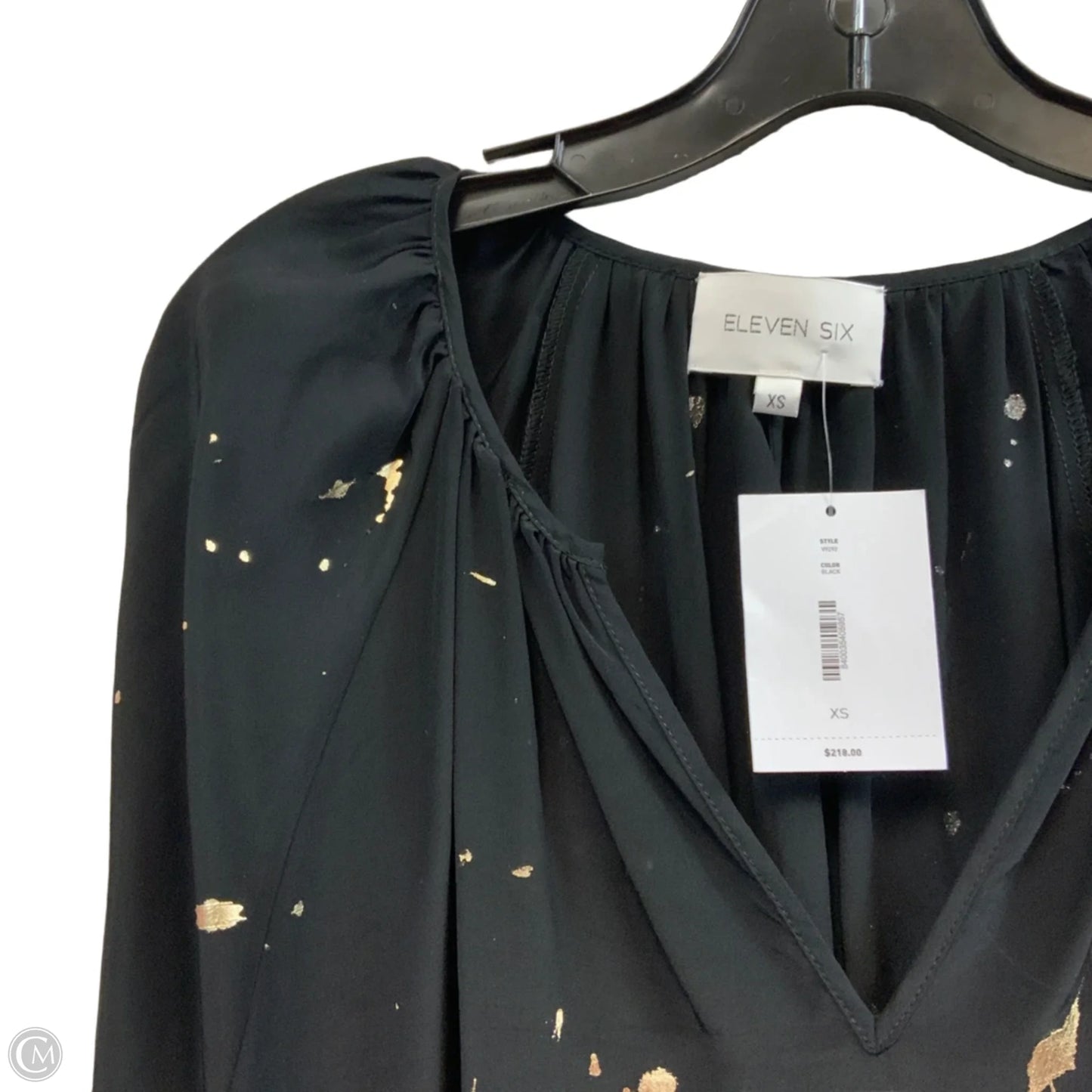 Blouse Long Sleeve By Eleven six In Black, Size: Xs