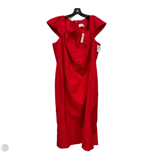 Dress Casual Maxi By Anthropologie In Red, Size: 3x