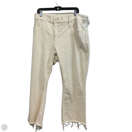 Jeans Wide Leg By J. Crew In Cream Denim, Size: 20