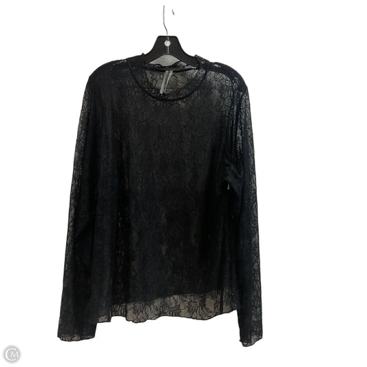 Blouse Long Sleeve By Anthropologie In Black, Size: 3x