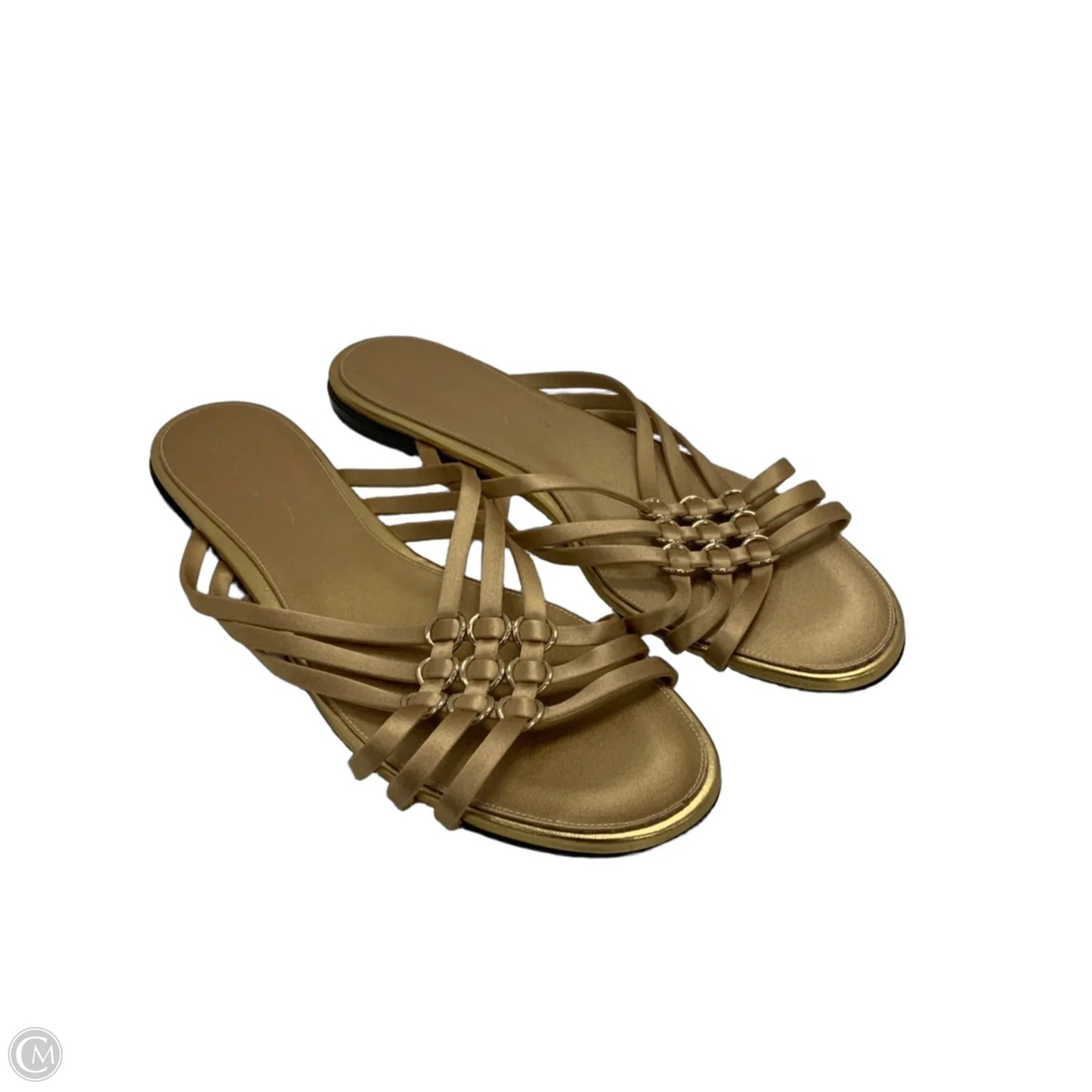 Sandals Flats By Cma In Gold, Size: 9