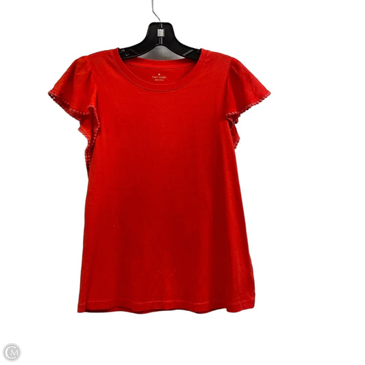 Top Short Sleeve Designer By Kate Spade In Red, Size: M