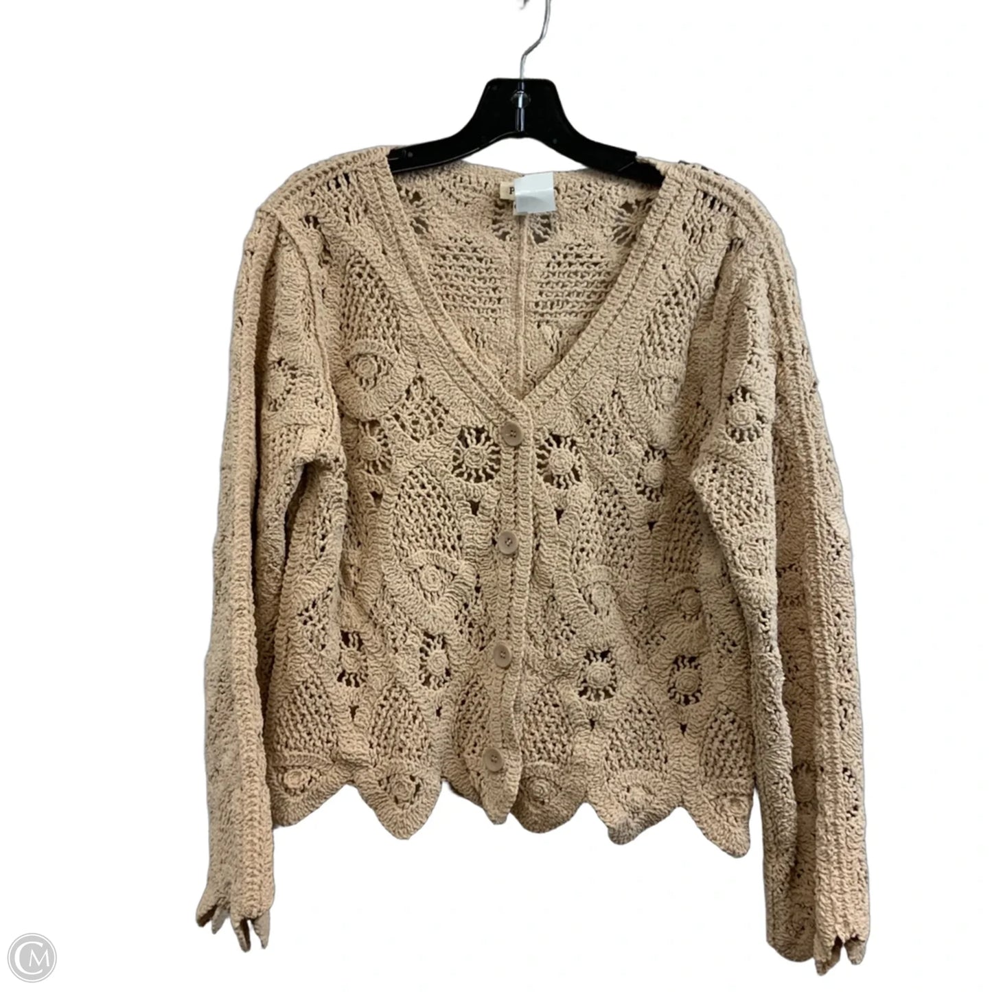 Sweater Cardigan By Pol In Brown, Size: Osfm