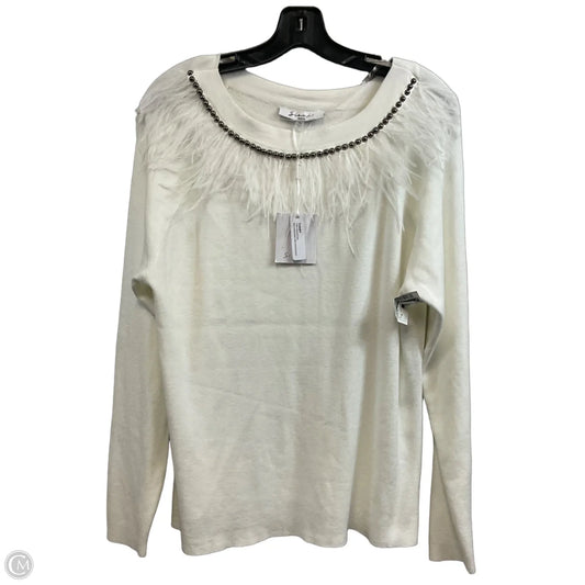 Sweater By Sioni In White, Size: Xl