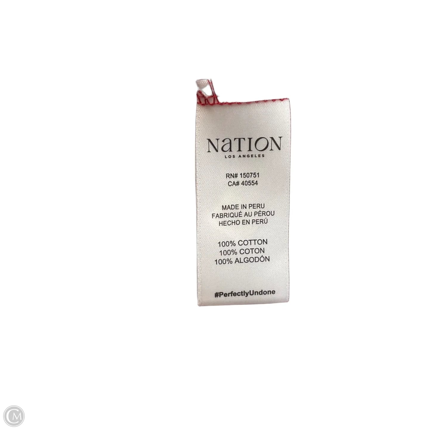 Top Short Sleeve By Nation In Red, Size: L
