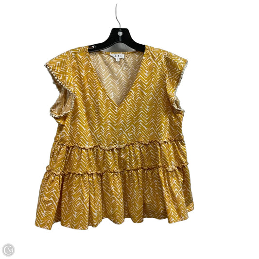 Top Sleeveless By Thml In Yellow, Size: L