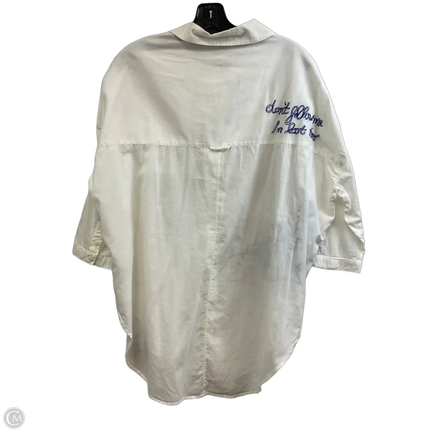Blouse 3/4 Sleeve By ALLIHOP In White, Size: Xs