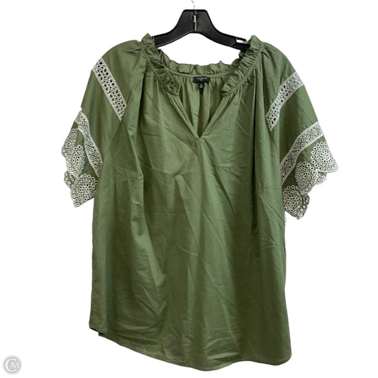 Top Short Sleeve By Talbots In Green, Size: 1x