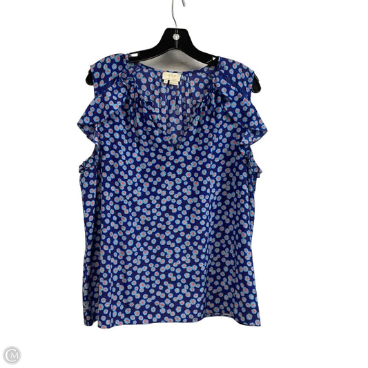 Blouse Designer By Kate Spade In Blue, Size: Xl