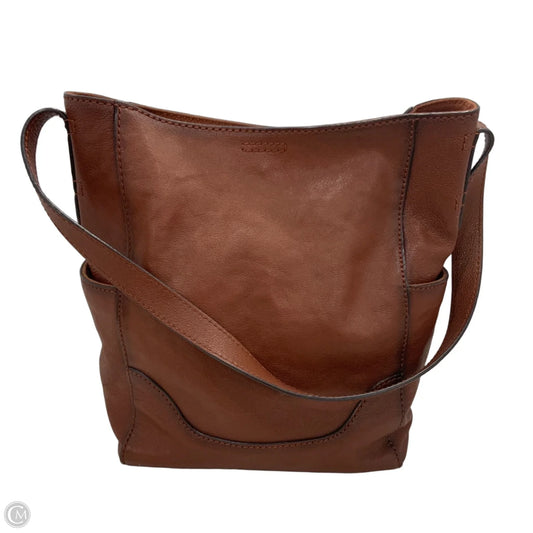 Handbag Leather By Frye, Size: Medium
