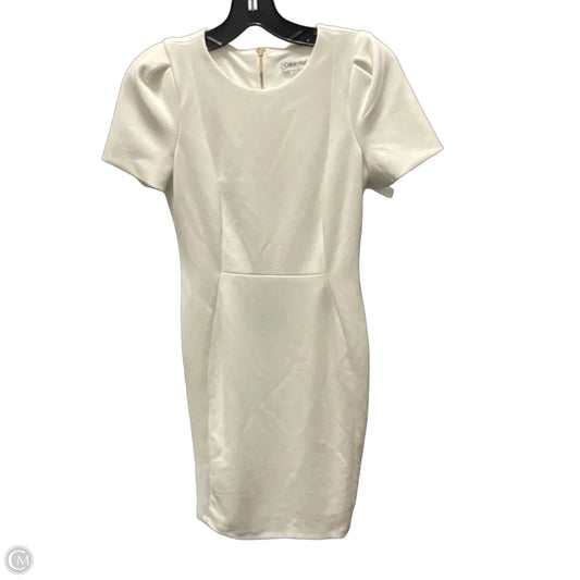 Dress Work By Calvin Klein In White, Size: Xs
