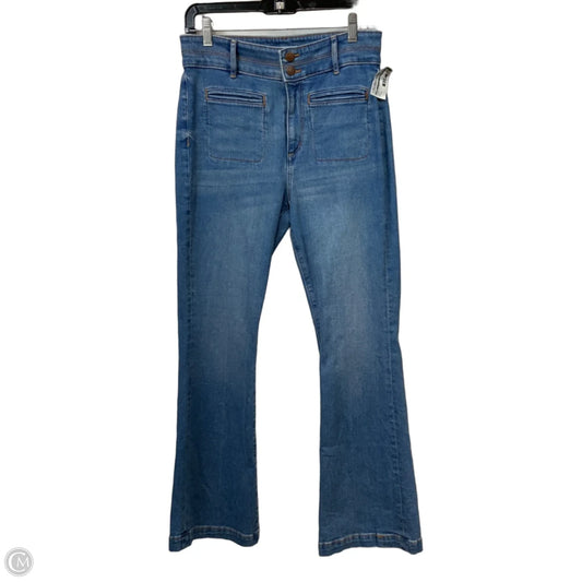 Jeans Flared By Loft In Blue Denim, Size: 6
