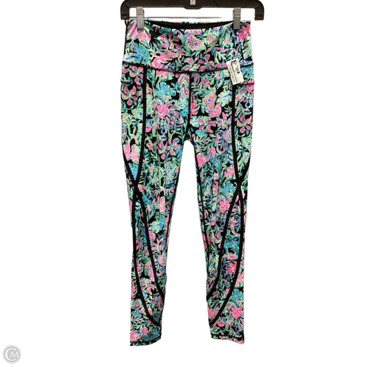 Athletic Leggings By Lilly Pulitzer In Black & Green, Size: S