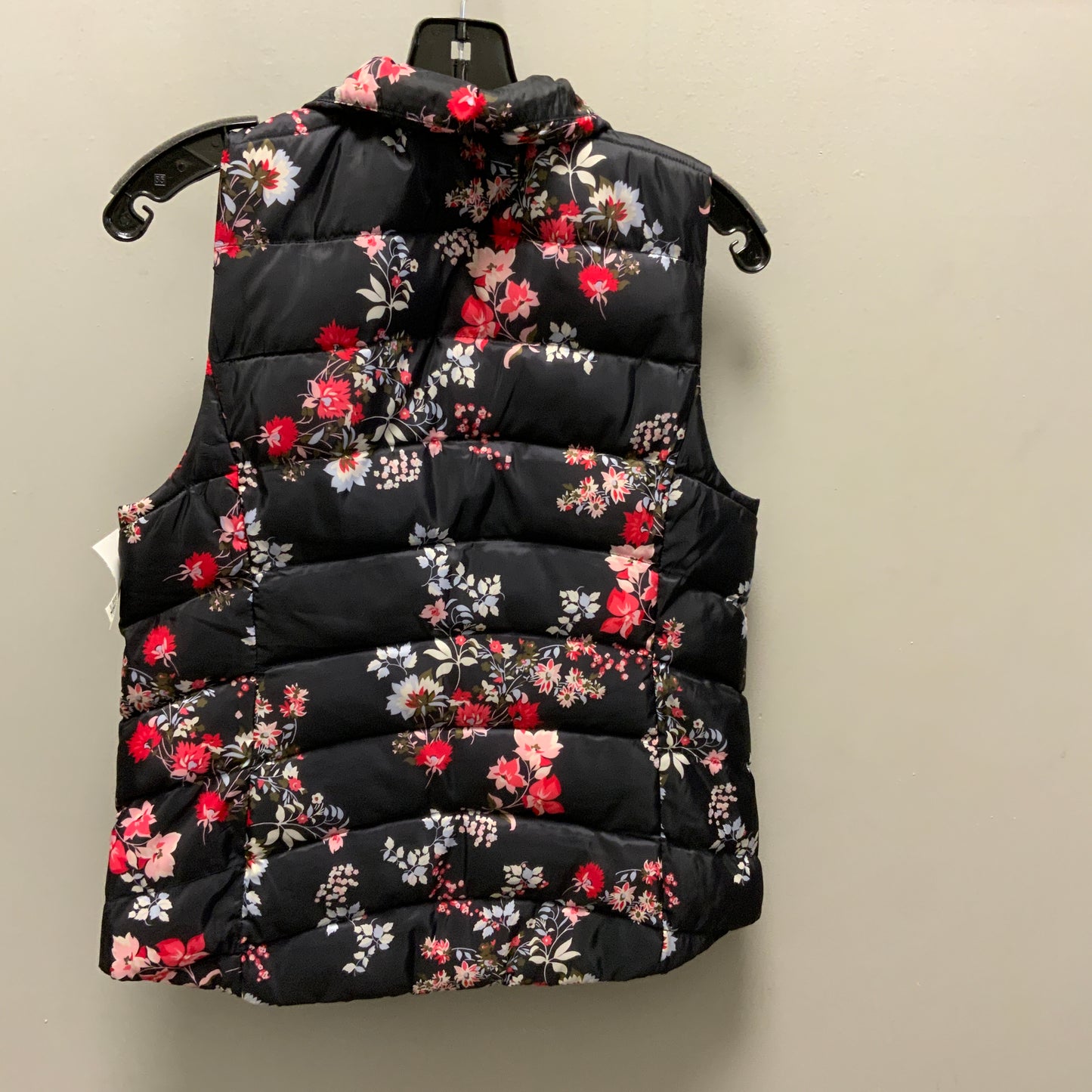 Vest Puffer & Quilted By Loft In Black & Red, Size: Xs