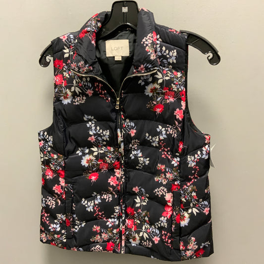 Vest Puffer & Quilted By Loft In Black & Red, Size: Xs